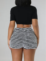 Stripe Drawstring Shorts