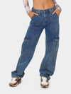 Elastic-Waist Cargo Jeans