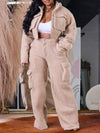 Fleece Jacket & Cargo Pants Set